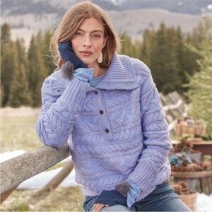 :Price Firm: Sundance Norby Wharf Cable Knit Sweater